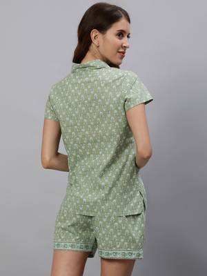 Green printed cotton tunics 3