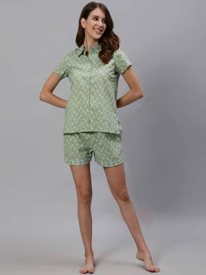 Green printed cotton tunics 5