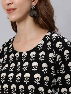 Black printed pure cotton salwar 4