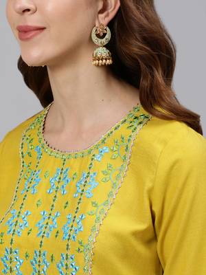 Mustard printed silk salwar 4