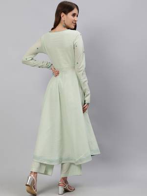 Green printed pure cotton salwar 3