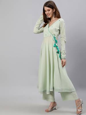 Green printed pure cotton salwar 2