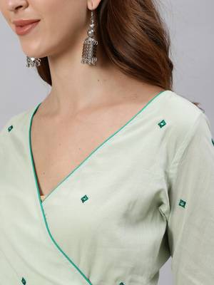 Green printed pure cotton salwar 4