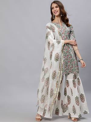Blue printed pure cotton salwar 1