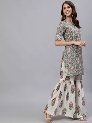 Blue printed pure cotton salwar 2