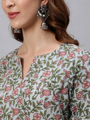 Blue printed pure cotton salwar 4