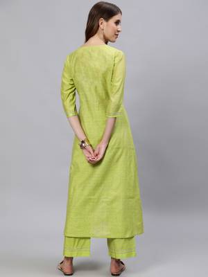 Green embroidered chanderi salwar 3