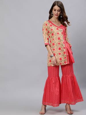 Yellow printed pure cotton salwar 1