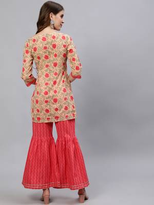 Yellow printed pure cotton salwar 3