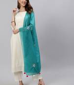 White printed pure cotton salwar