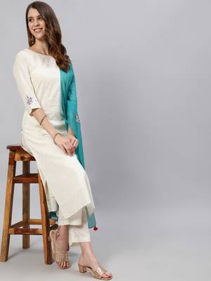 White printed pure cotton salwar 2