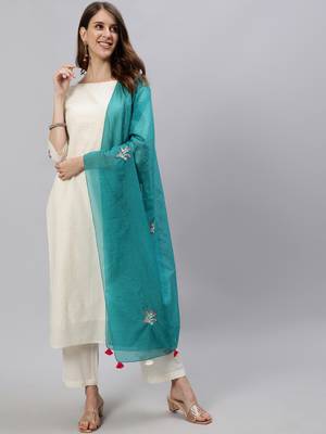 White printed pure cotton salwar 5