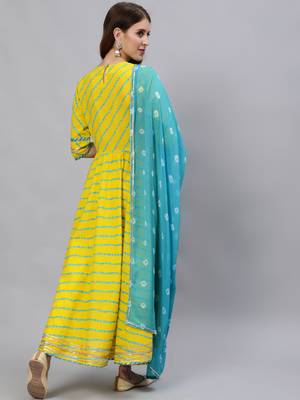 Yellow embroidered pure cotton salwar 3