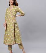 Green mirror pure cotton salwar