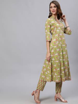 Green mirror pure cotton salwar 2