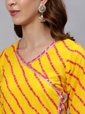 Yellow printed pure cotton salwar 4