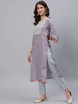 Blue printed pure cotton salwar 2