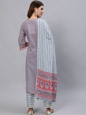 Blue printed pure cotton salwar 3