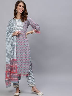 Blue printed pure cotton salwar 5