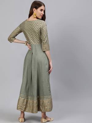 Grey printed rayon ethnic-kurtis 3