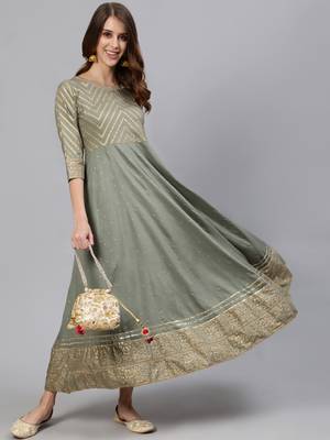 Grey printed rayon ethnic-kurtis 5