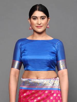 Glemora Pink Designer Ethnic Wear Silk Blend  Traditional Saree 4