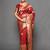 Glemora Red Beautiful Ethnic Wear Silk Blend  Traditional Saree