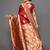 Glemora Red Beautiful Ethnic Wear Silk Blend  Traditional Saree