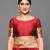 Glemora Red Beautiful Ethnic Wear Silk Blend  Traditional Saree