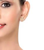Modern Gold American Diamond Stud Earrings