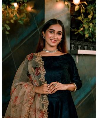 Velvet  Lehenga Choli  Set 4