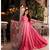 Onion Pink Silk Viscose Slub Anarkali Floral organza dupatta Floral Anarkali