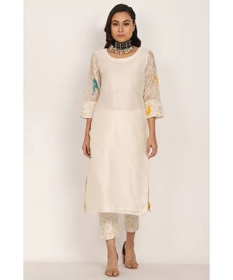 white silk Fakhta set 1