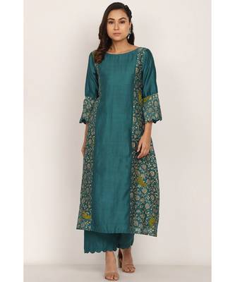 blue silk Nargis suit set 6