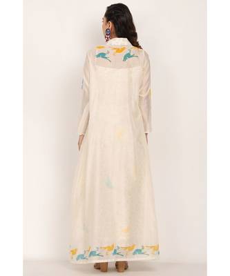 white silk Faiza suit set 2