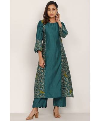 blue silk Sudbarg set 6
