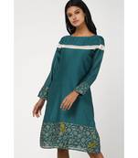 blue silk Alizah tunic