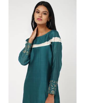blue silk Alizah tunic 5