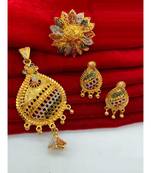 Gold Plated Pendant   Earring  Ring Combo