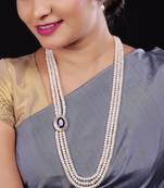 Real Natural Hyderabadi Rani Har pearls Set