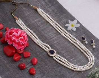 Real Natural Hyderabadi Rani Har pearls Set 2