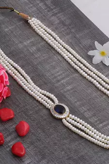 Real Natural Hyderabadi Rani Har pearls Set