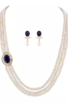 Real Natural Hyderabadi Rani Har pearls Set
