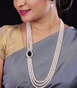 Real Natural Hyderabadi Rani Har pearls Set