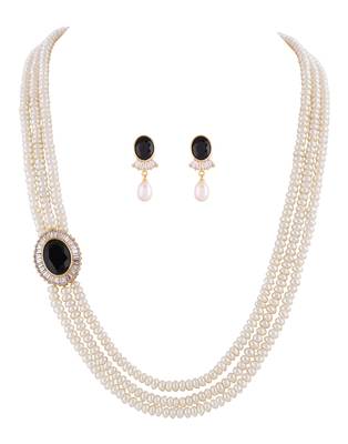 Real Natural Hyderabadi Rani Har pearls Set 4
