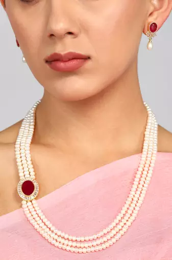 Real Natural Hyderabadi pearls Set
