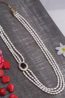 Real Natural Hyderabadi pearls Set With Certificate