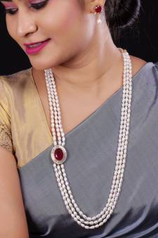 Real Natural Hyderabadi pearls Set With Certificate