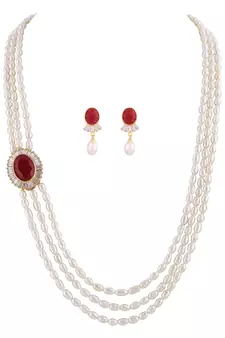 Real Natural Hyderabadi pearls Set With Certificate
