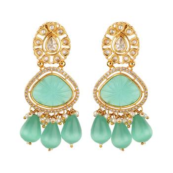 Green polki stones necklace-sets 2